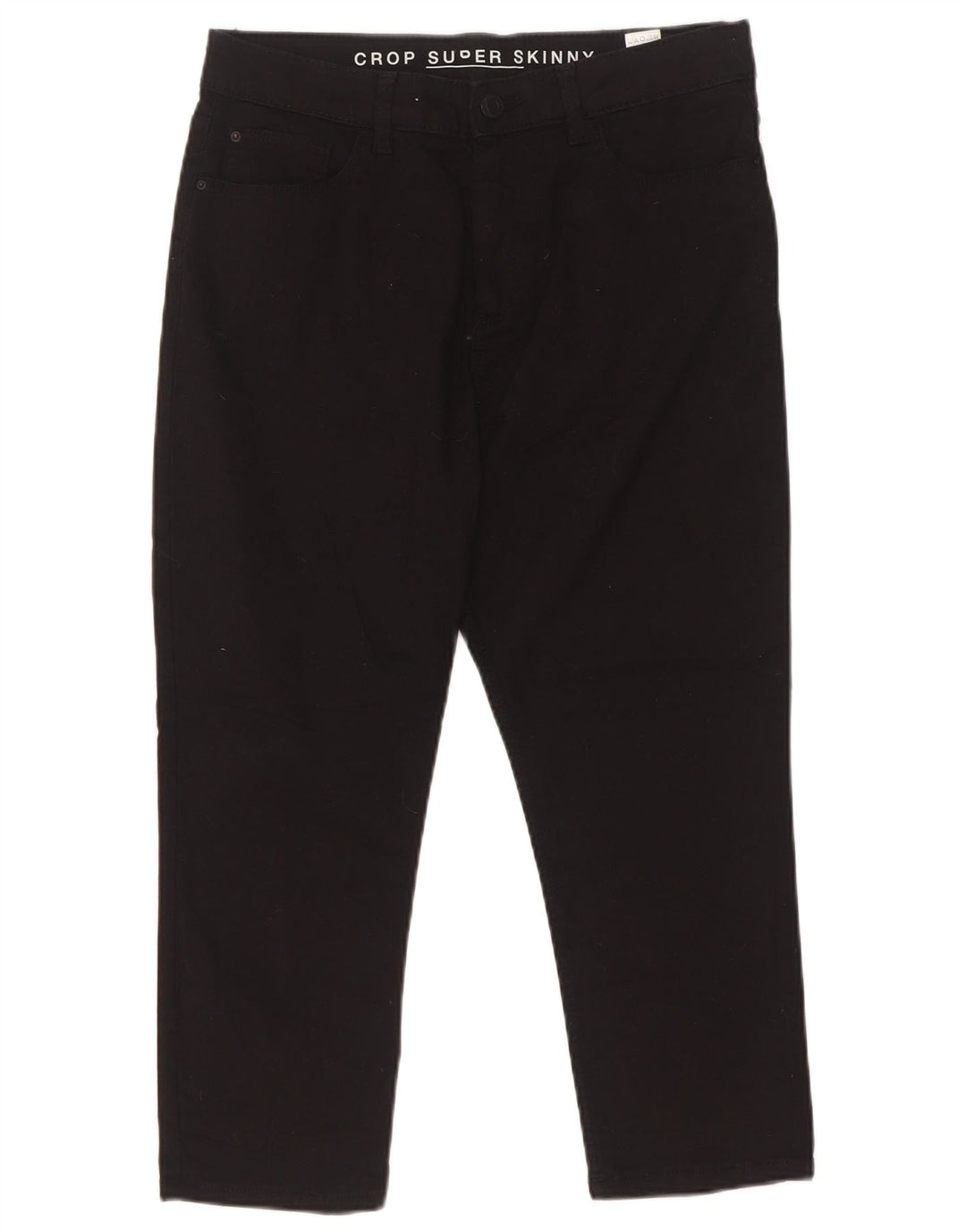Marks & Spencer Womens Cropped Trousers UK 12 Medium W30 L22 Black
