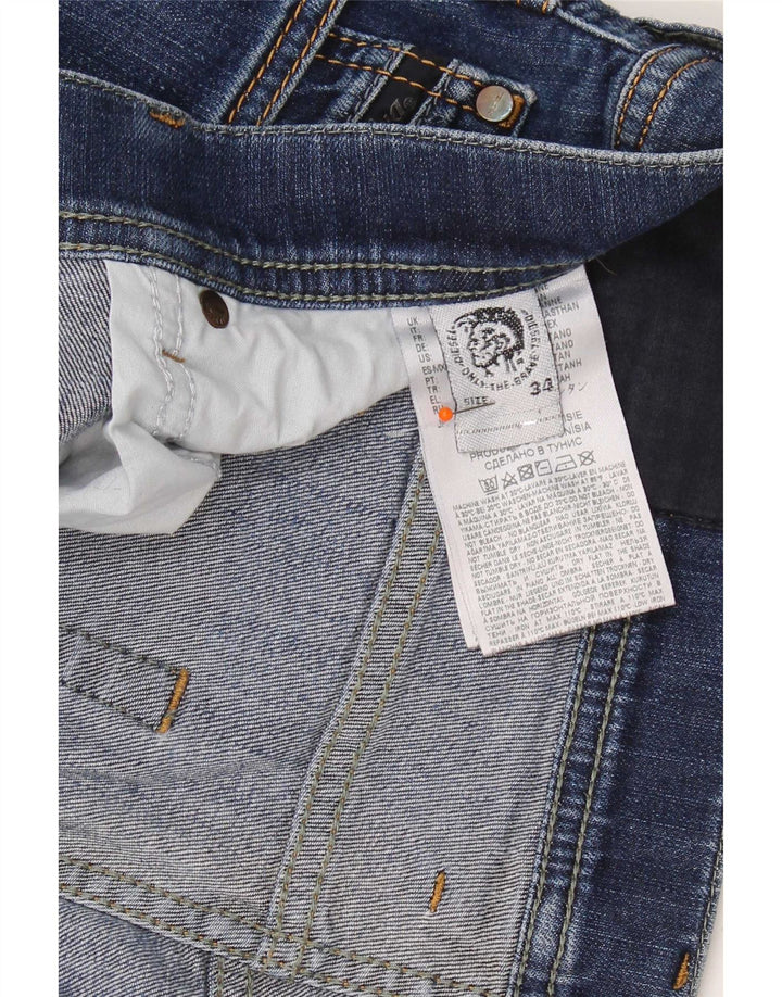 Diesel Mens Slim Jeans W34 L31 Navy Blue Cotton