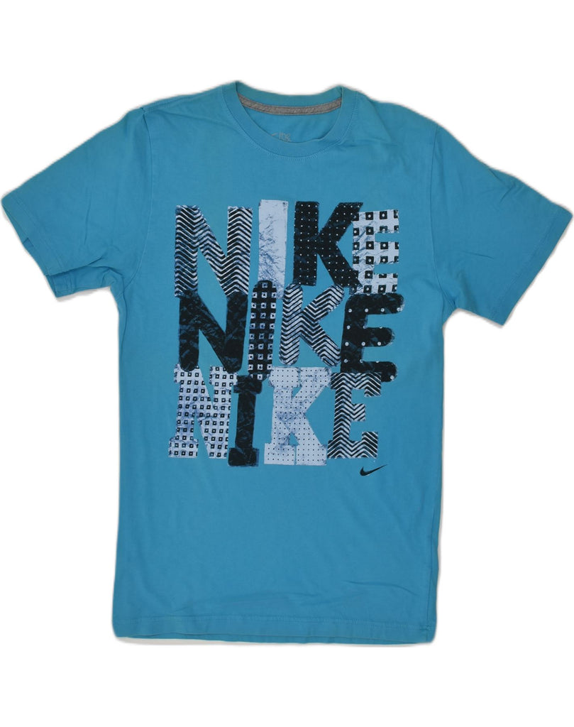 NIKE Mens Regular Fit Graphic T-Shirt Top Small Blue Cotton | Vintage Nike | Thrift | Second-Hand Nike | Used Clothing | Messina Hembry 