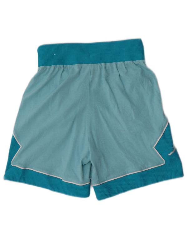 Jordan Womens Loose Fit Sport Shorts UK 6 XS  Blue Colourblock Cotton