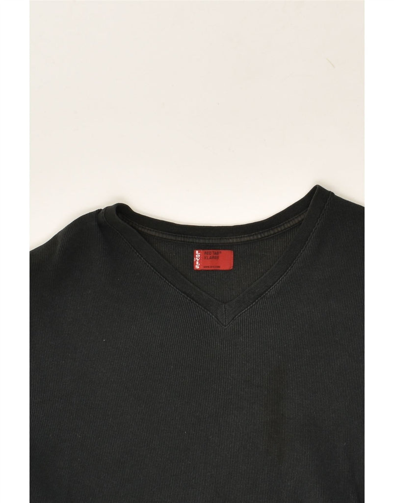 LEVI'S Womens T-Shirt Top UK 20 2XL Black | Vintage Levi's | Thrift | Second-Hand Levi's | Used Clothing | Messina Hembry 