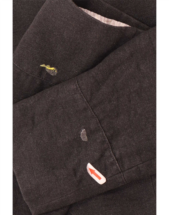 Zara Mens Military Jacket EU 54 XL Grey