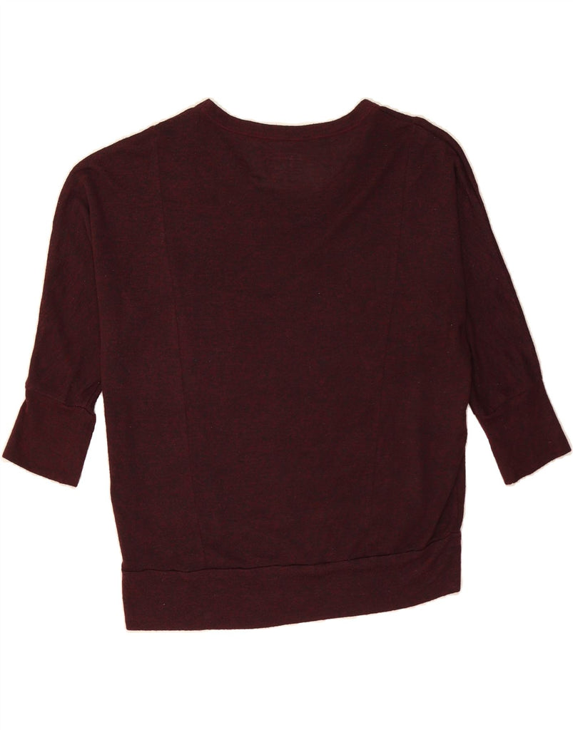 CONVERSE Womens Boat Neck Jumper Sweater UK 14 Medium Maroon Flecked Vintage Converse and Second-Hand Converse from Messina Hembry 