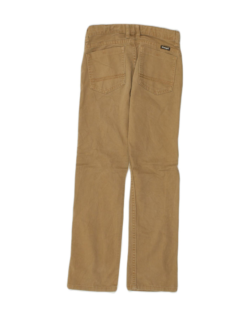 WRANGLER Boys Straight Casual Trousers 11-12 Years W26 L26 Brown Cotton | Vintage Wrangler | Thrift | Second-Hand Wrangler | Used Clothing | Messina Hembry 