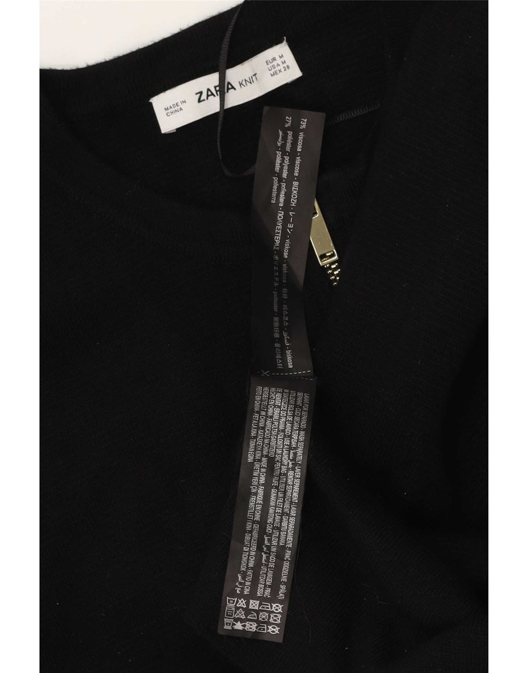 Zara Womens Cardigan Sweater UK 14 Medium Black Viscose