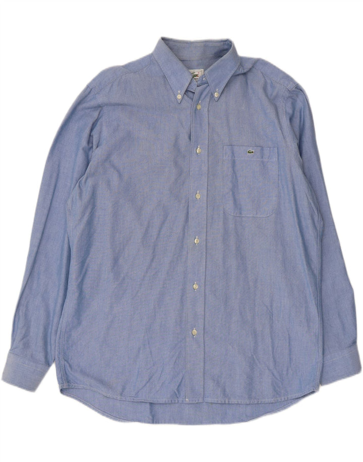 Lacoste Mens Shirt Size 40 Medium Blue Cotton