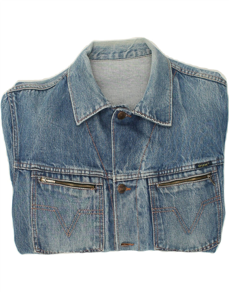 DUK Mens Denim Jacket IT 50 Large Blue Cotton | Vintage DUK | Thrift | Second-Hand DUK | Used Clothing | Messina Hembry 