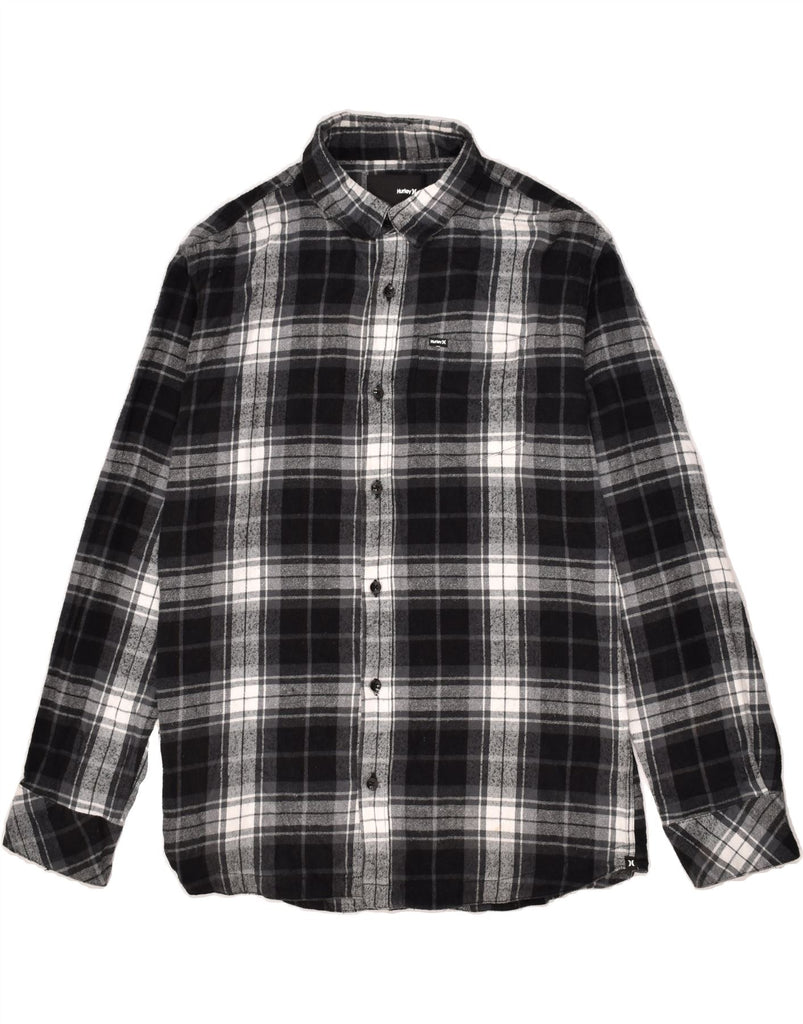 HURLEY Mens Shirt Medium Black Check Cotton | Vintage Hurley | Thrift | Second-Hand Hurley | Used Clothing | Messina Hembry 