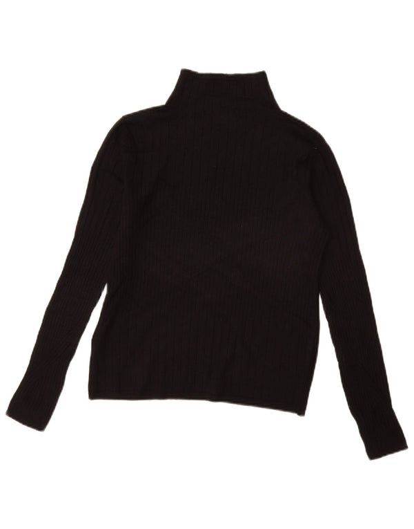 MARKS & SPENCER Womens Turtle Neck Jumper Sweater UK 10 Small Black