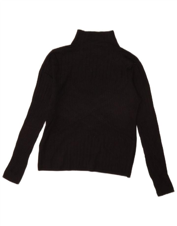 MARKS & SPENCER Womens Turtle Neck Jumper Sweater UK 10 Small Black
