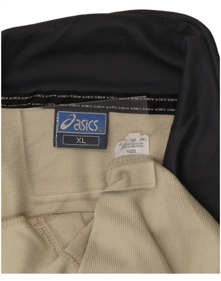 Asics Womens Oversized Tracksuit Top Jacket UK 18 XL Beige Polyester