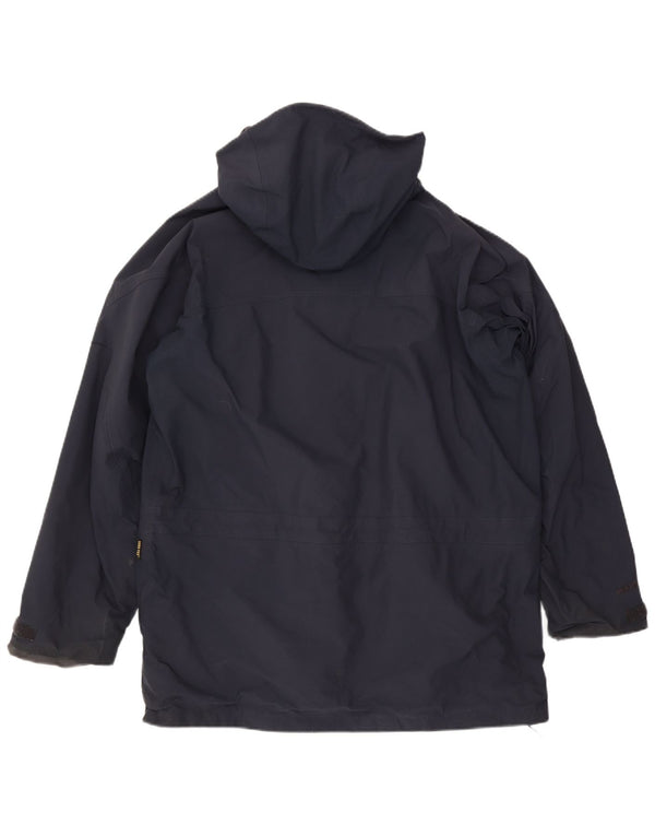 Berghaus Mens Hooded Rain Jacket UK 42 XL Navy Blue Nylon