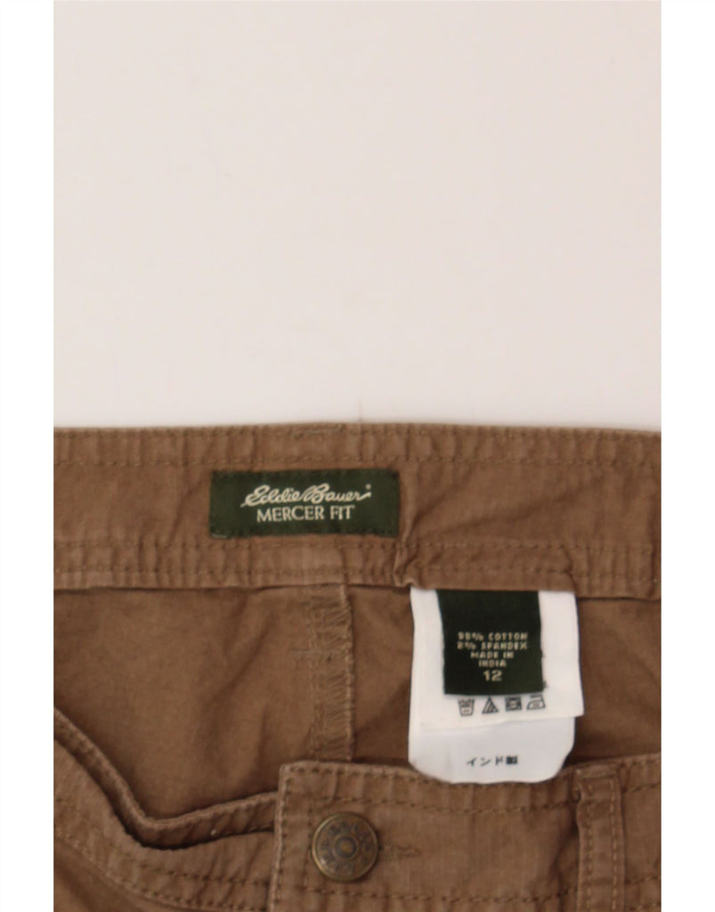 EDDIE BAUER Womens Cargo Capri Trousers US 12 Large W32 L20 Brown Cotton Vintage Eddie Bauer and Second-Hand Eddie Bauer from Messina Hembry 