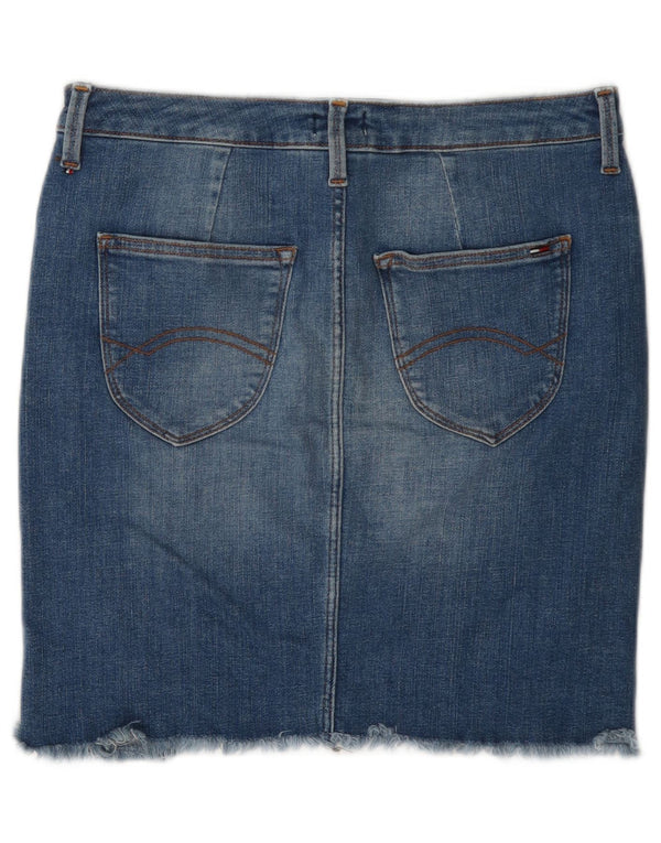 Tommy Hilfiger Womens Mini Denim Skirt Medium W28 Blue Cotton