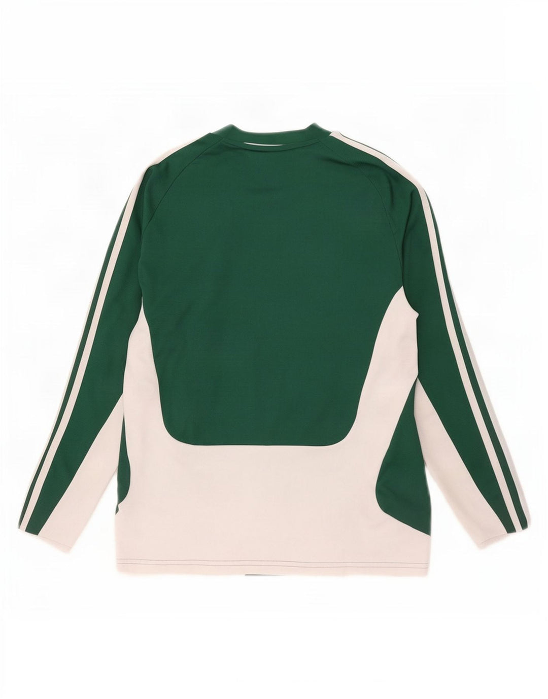 Adidas Mens Climalite Top Long Sleeve Small Green Colourblock Polyester