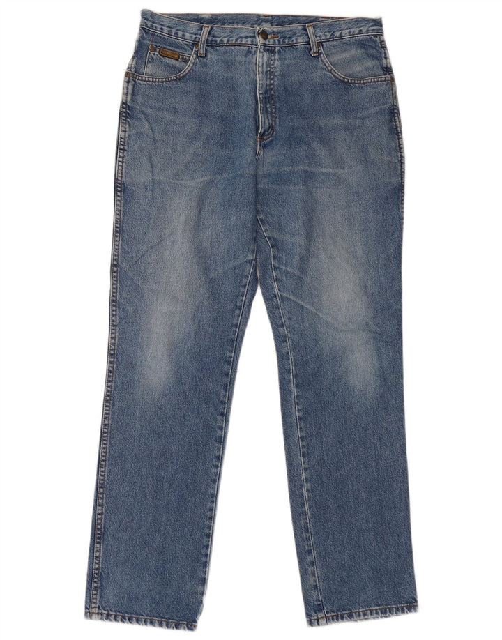 Wrangler Mens Texas Distressed Straight Jeans W36 L32 Blue Cotton