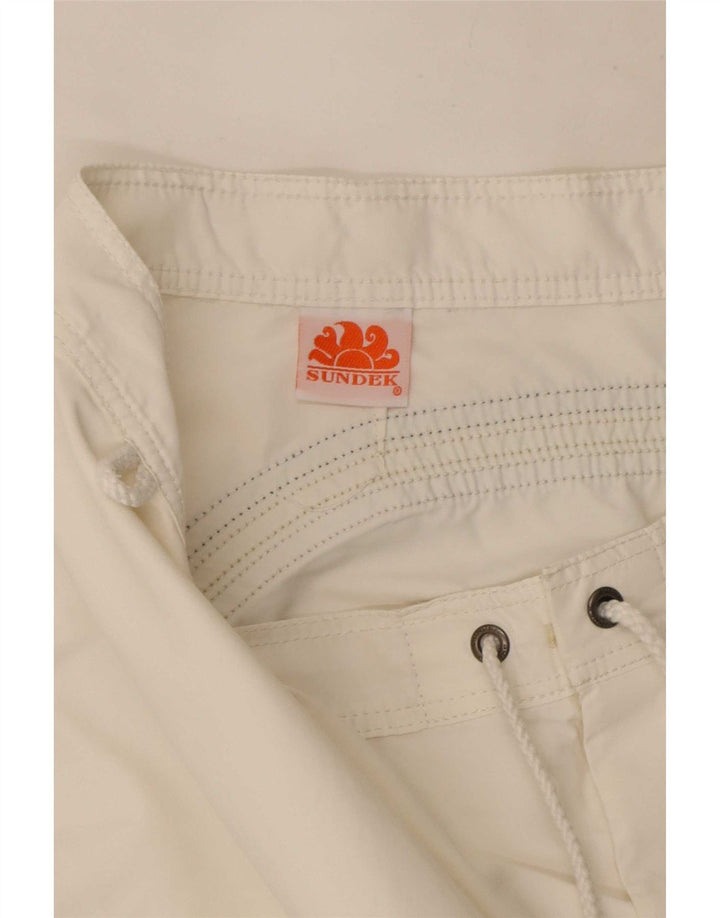 Sundek Mens Swimming Shorts Large White