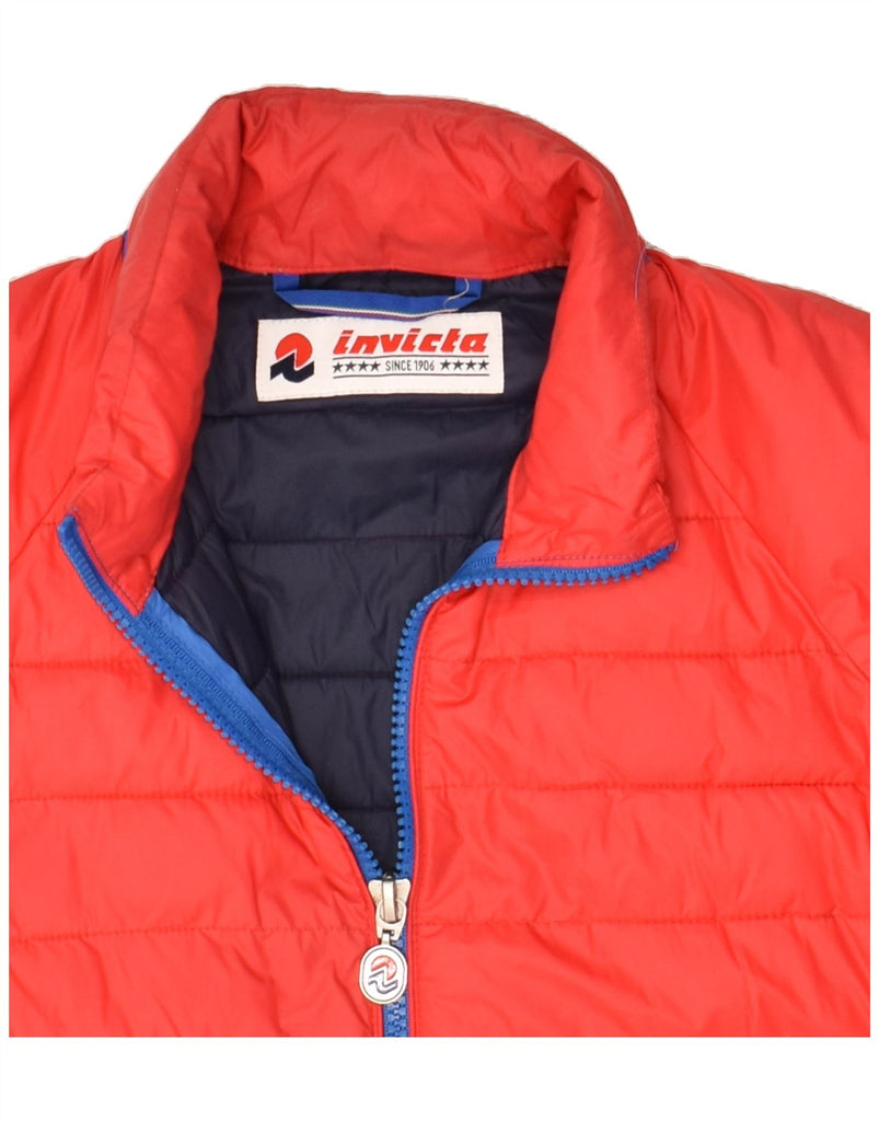 INVICTA Mens Padded Jacket UK 36 Small Red Polyester | Vintage Invicta | Thrift | Second-Hand Invicta | Used Clothing | Messina Hembry 