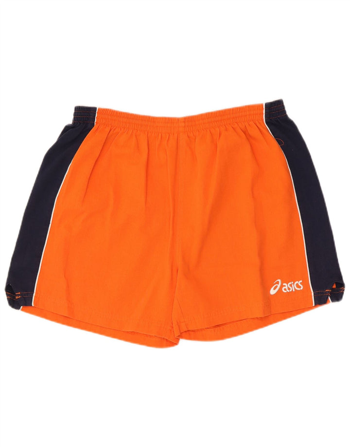 Asics Mens Sport Shorts Large  Orange Colourblock Polyester