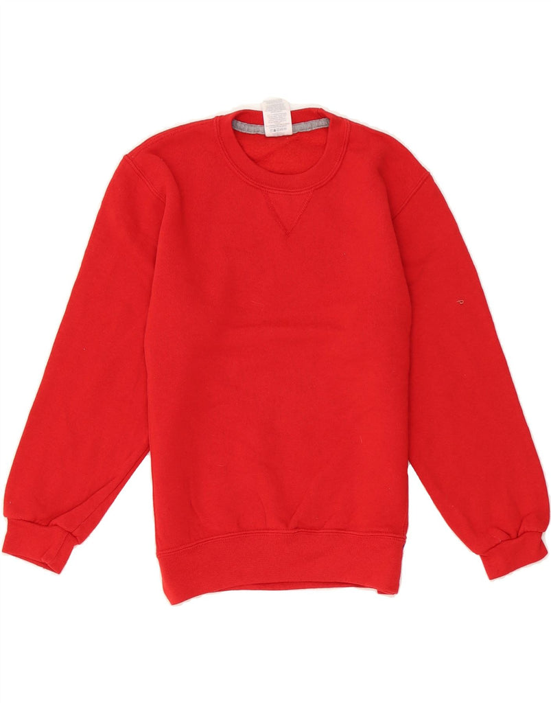 RUSSELL ATHLETIC Boys Sweatshirt Jumper 9-10 Years Medium  Red Cotton Vintage Russell Athletic and Second-Hand Russell Athletic from Messina Hembry 