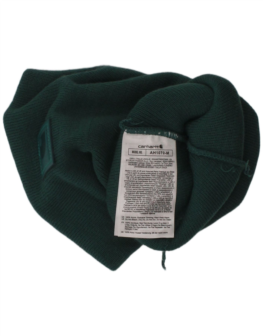 Carhartt Mens Beanie Hat One Size Green Acrylic