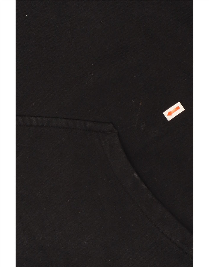 Nike Womens Oversized Hoodie Jumper UK 14 Medium Black Cotton