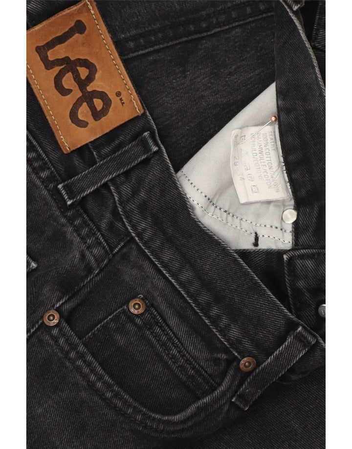Lee Womens Straight Jeans W29 L34 Black Cotton