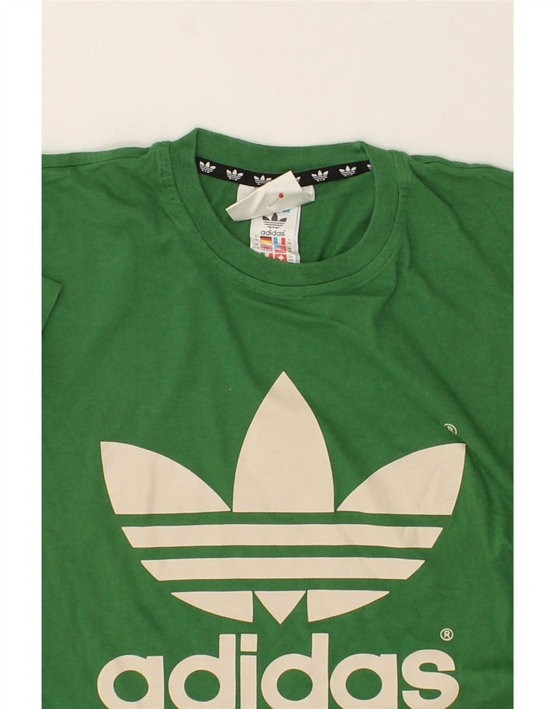ADIDAS Girls Graphic T-Shirt Top 11-12 Years Green Cotton | Vintage Adidas | Thrift | Second-Hand Adidas | Used Clothing | Messina Hembry 