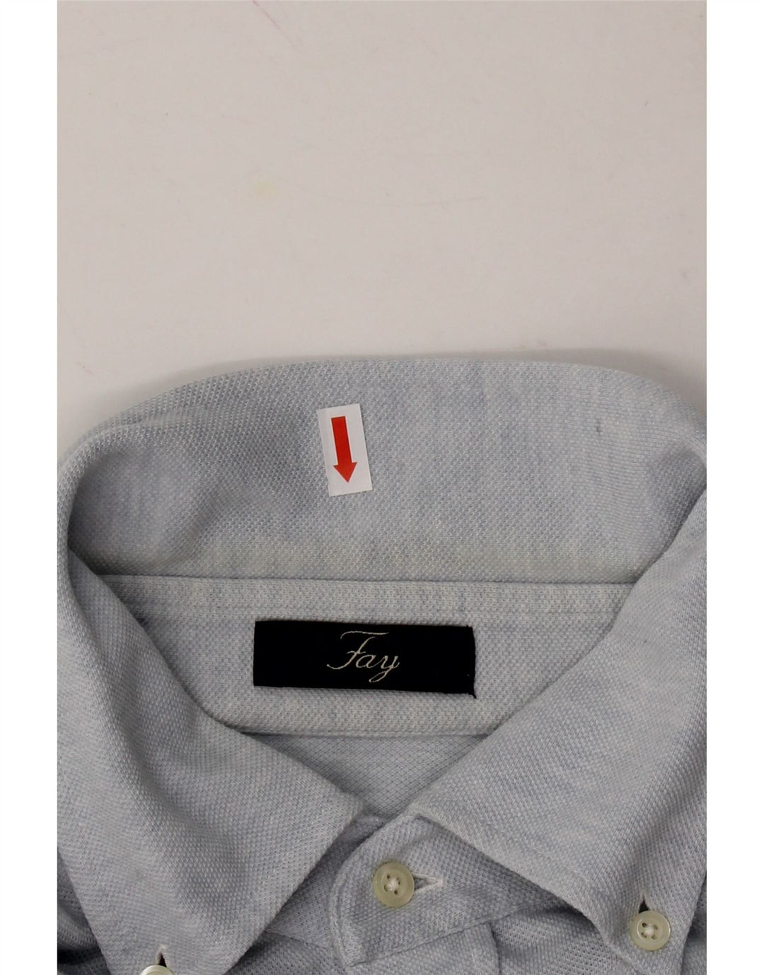 FAY Mens Shirt Large Blue Cotton Vintage Fay and Second-Hand Fay from Messina Hembry 