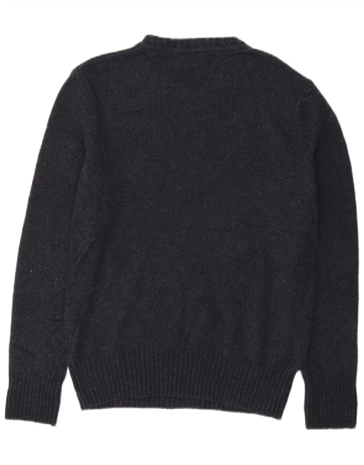 J. Crew Mens Regular Fit Neck Jumper Sweater Small Navy Blue Flecked