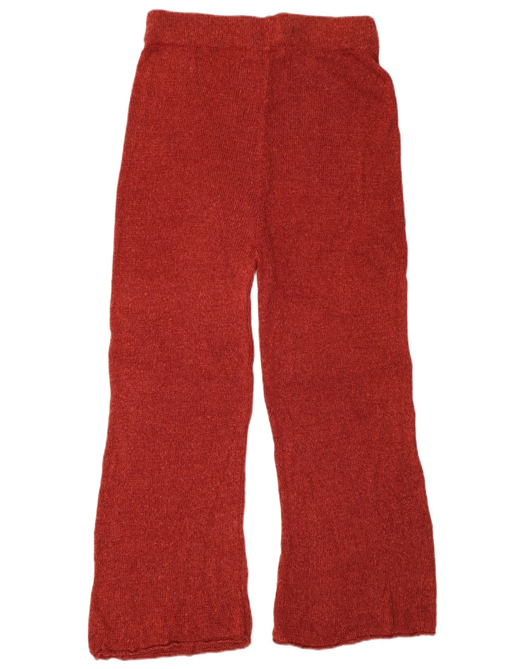 Zara Womens Knit Cropped Trousers Medium W28 L24 Red Linen