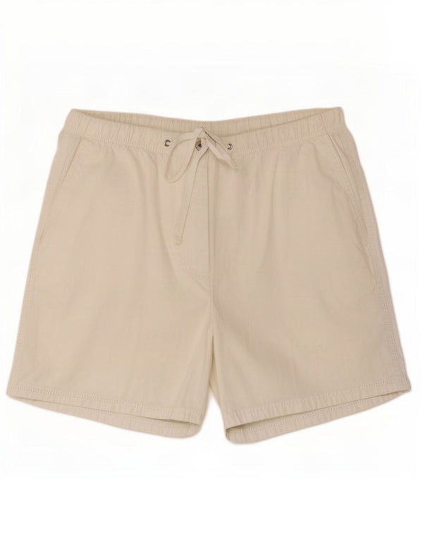 Marks & Spencer Womens Chino Shorts UK 16 Large W34 White Cotton