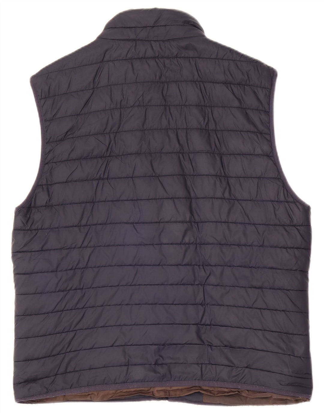 Zara Mens Padded Gilet UK 40 Large Navy Blue Polyester