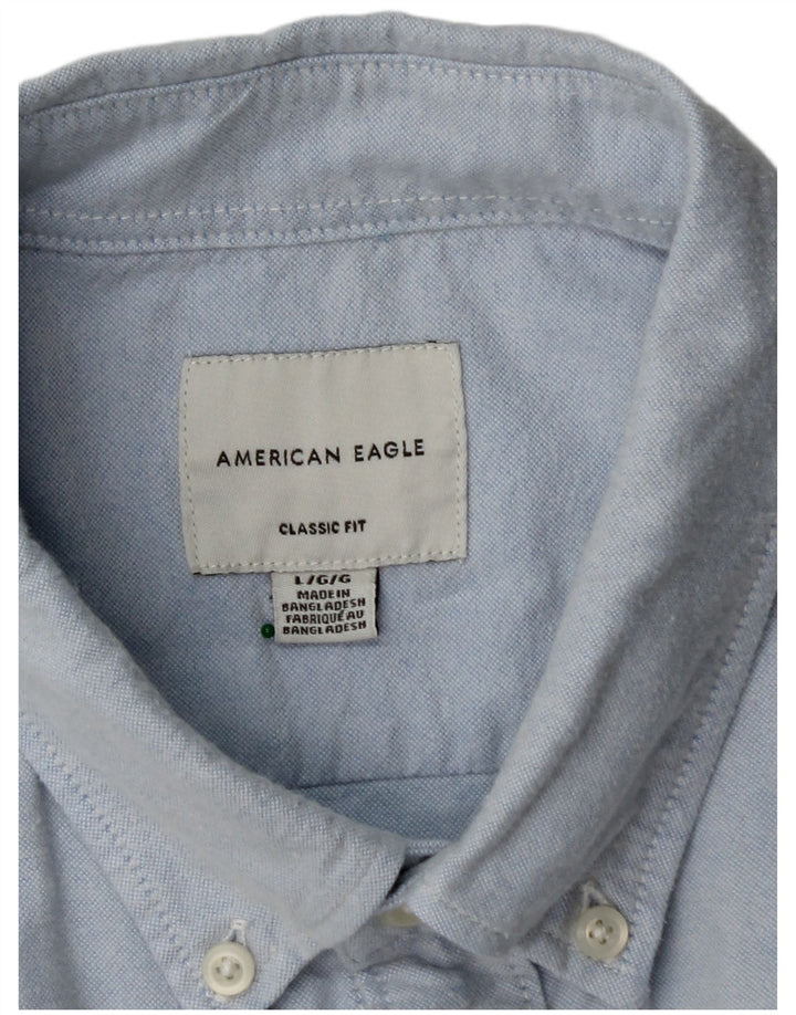AMERICAN EAGLE Mens Classic Fit Shirt Large Blue Cotton