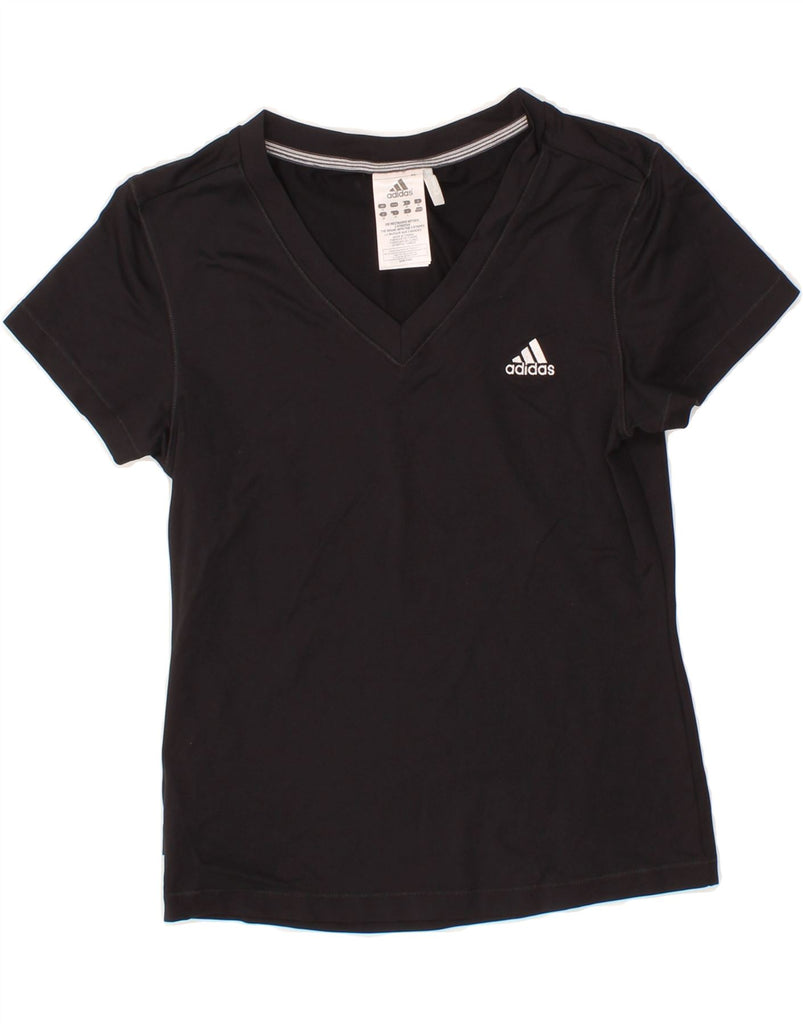 ADIDAS Womens Clima 365 T-Shirt Top UK 12 Medium Black Nylon Vintage Adidas and Second-Hand Adidas from Messina Hembry 