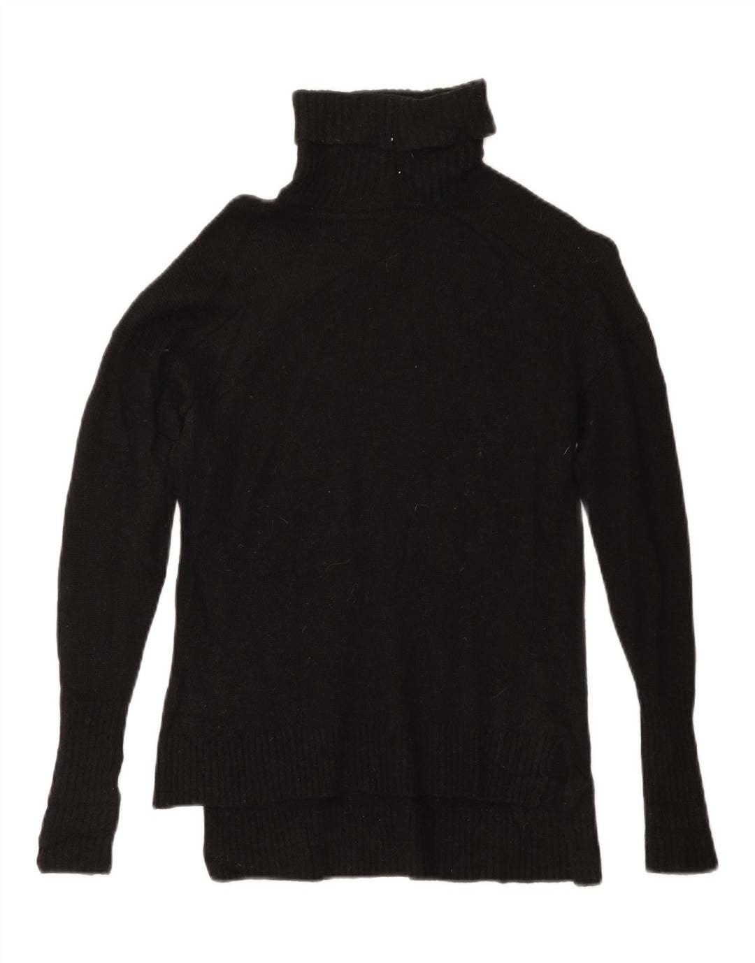 J. CREW Womens Oversized Roll Neck Jumper Sweater UK 2 2XS Black Nylon Vintage J. Crew and Second-Hand J. Crew from Messina Hembry 