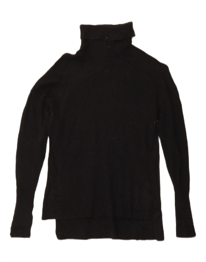 J. CREW Womens Oversized Roll Neck Jumper Sweater UK 2 2XS Black Nylon Vintage J. Crew and Second-Hand J. Crew from Messina Hembry 