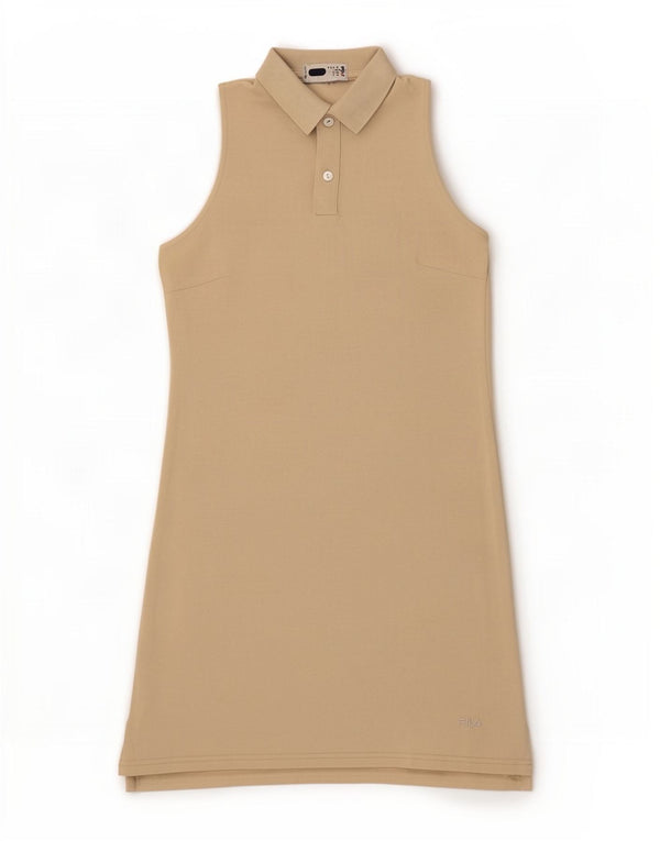 Fila Womens Sleeveless Polo Dress IT 40/42 Small Beige