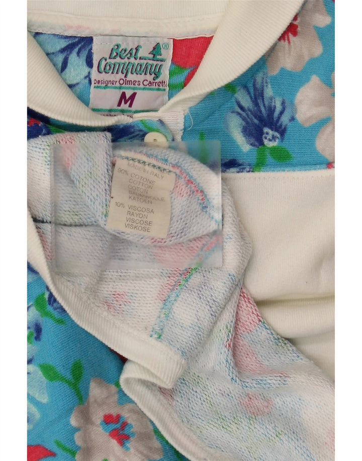 Best Company Womens Oversized 1/2 Sleeve Top UK 14 Medium Blue Floral