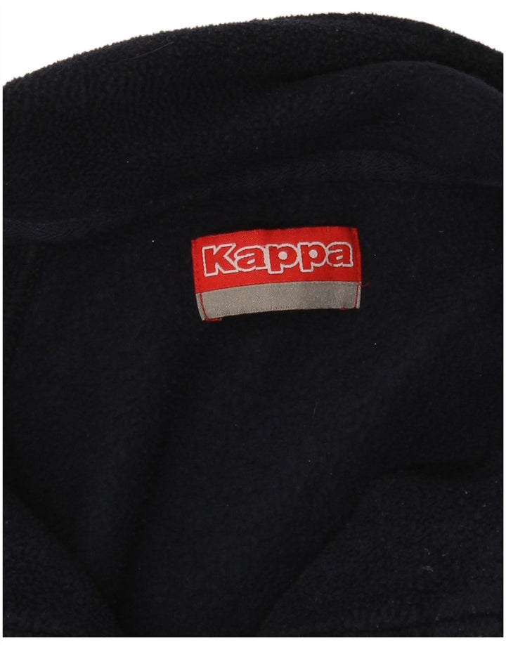 Kappa Mens Zip Neck Fleece Jumper Medium Navy Blue