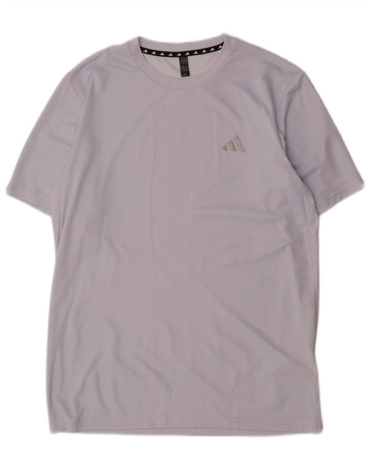 Adidas Mens T-Shirt Top Medium Grey Polyester