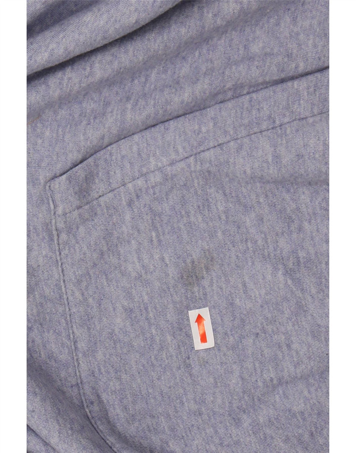 NIKE Womens Oversized Hoodie Jumper UK 16 Large Purple Flecked Cotton