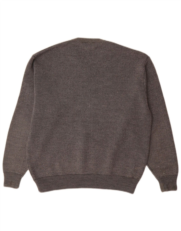 Marks & Spencer Mens V-Neck Jumper Sweater Small Grey