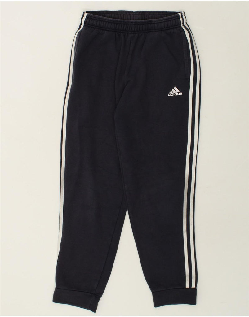 ADIDAS Mens Tracksuit Trousers Joggers Small Navy Blue Cotton | Vintage Adidas | Thrift | Second-Hand Adidas | Used Clothing | Messina Hembry 