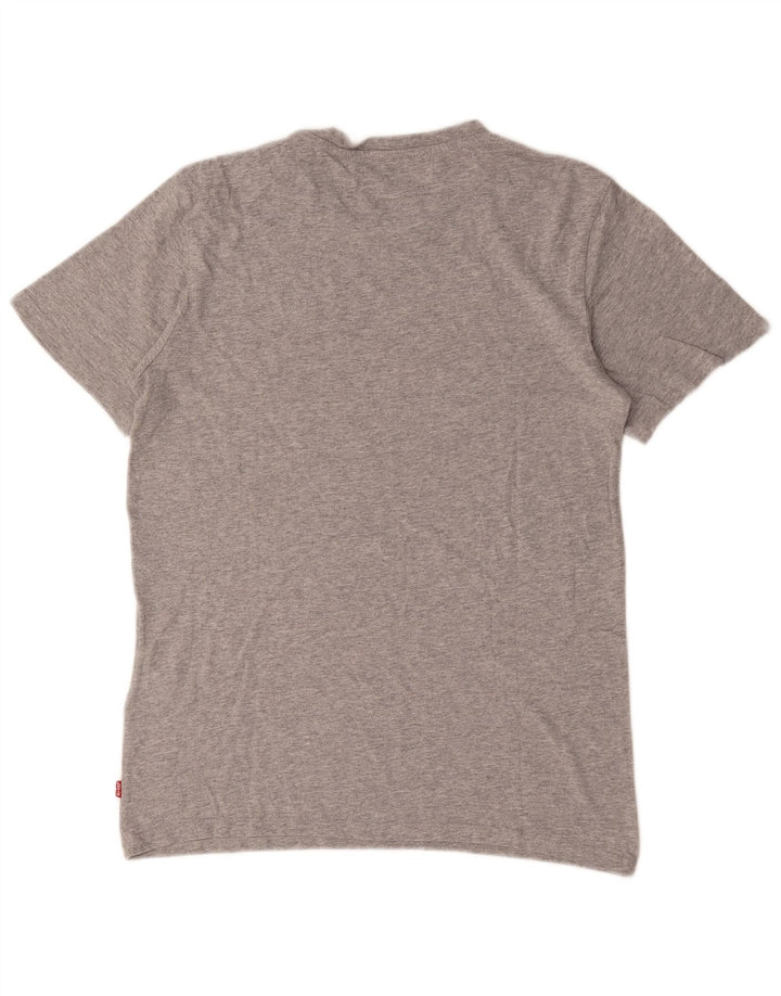 Levi's Mens Graphic T-Shirt Top Small Grey Flecked Cotton