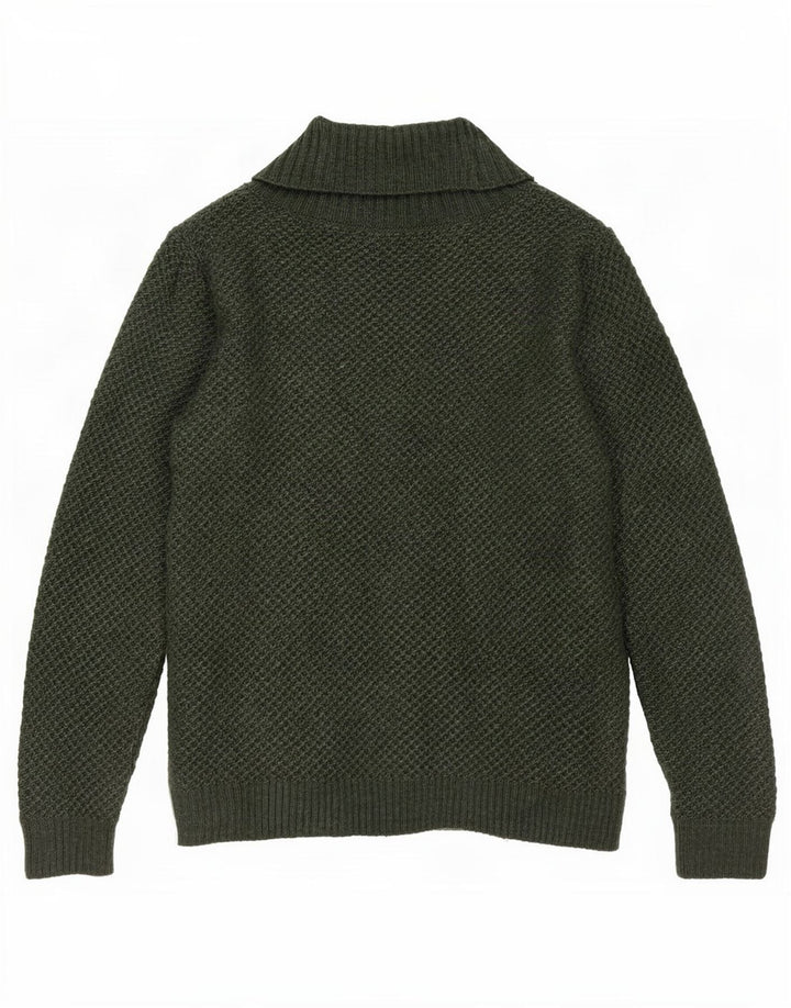Marks & Spencer Mens V-Neck Jumper Sweater Small Green Acrylic