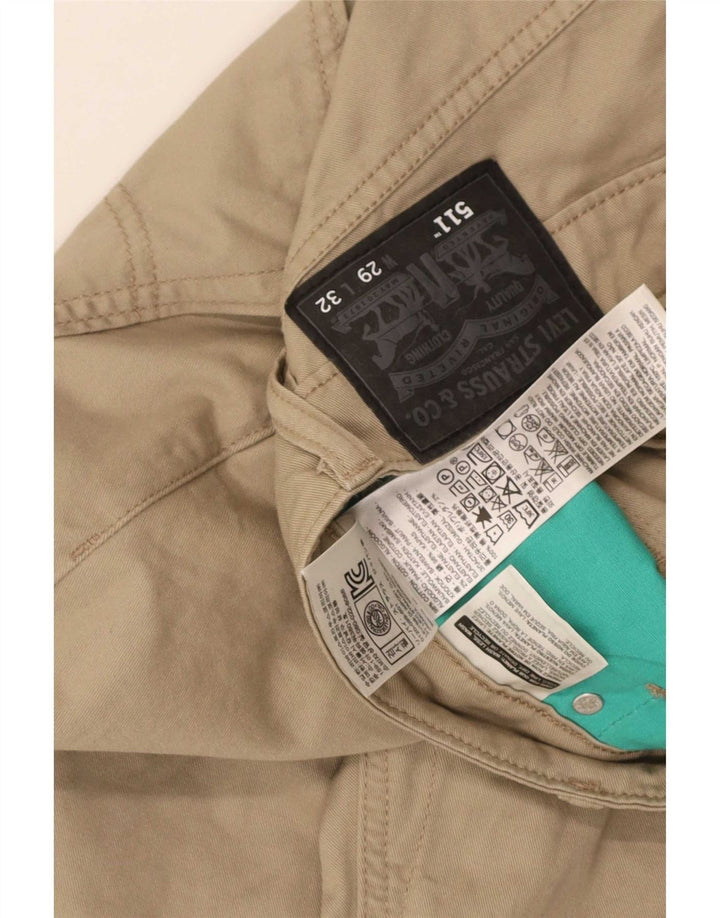 Levi's Mens 511 Slim Casual Trousers W29 L32 Beige Cotton