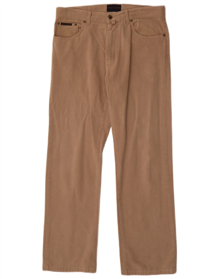 Gant Mens Regular Straight Jeans W33 L32 Beige Cotton