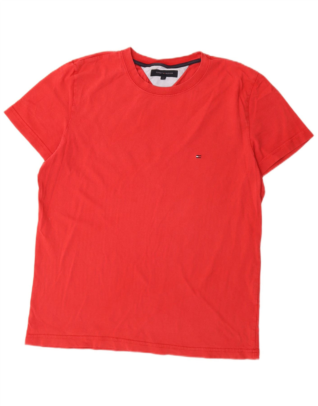 Tommy Hilfiger Mens T-Shirt Top Large Red Cotton