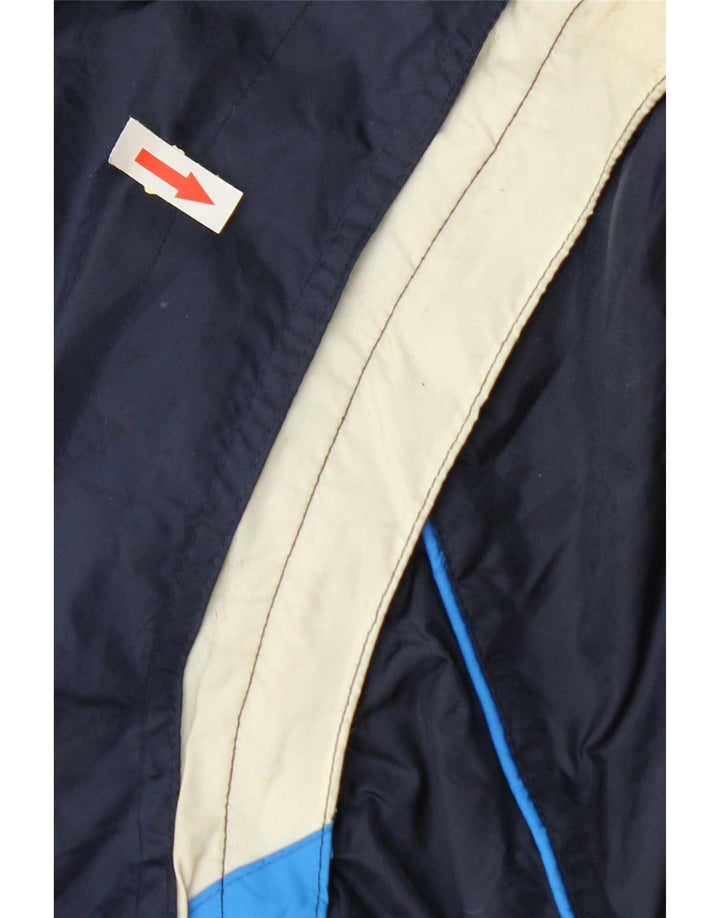 Kappa Mens Graphic Windbreaker Jacket UK 40 Large Navy Blue Colourblock